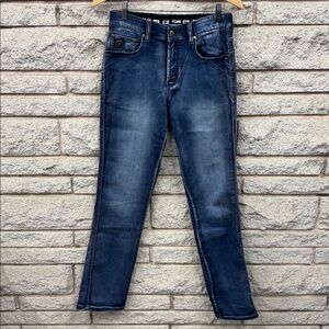 Lois Slim Blue Jeans with Stretch and Faded Wash